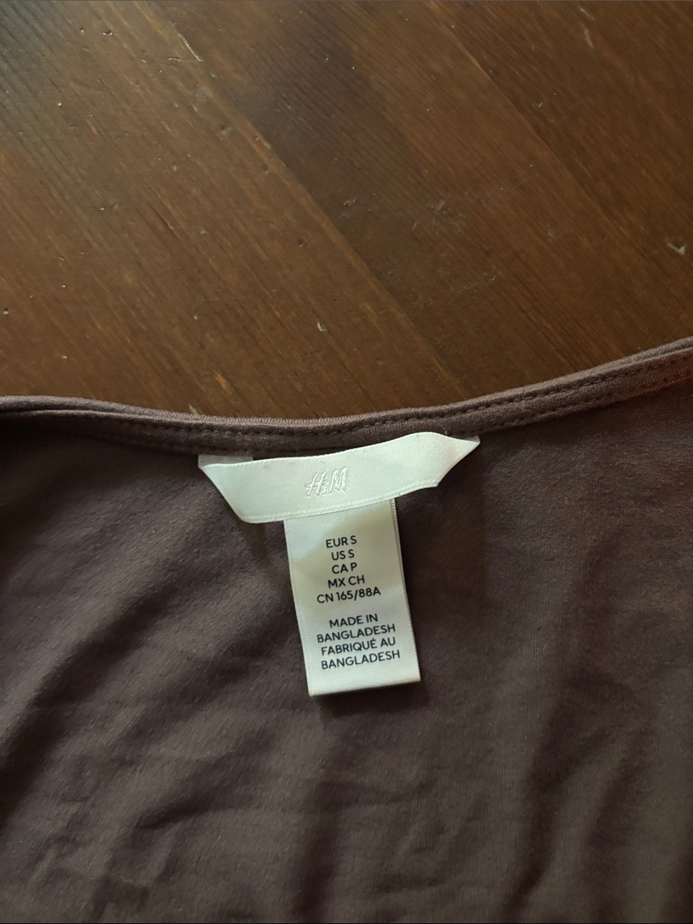 H&M Chocolate Brown Scoop Neck Tee